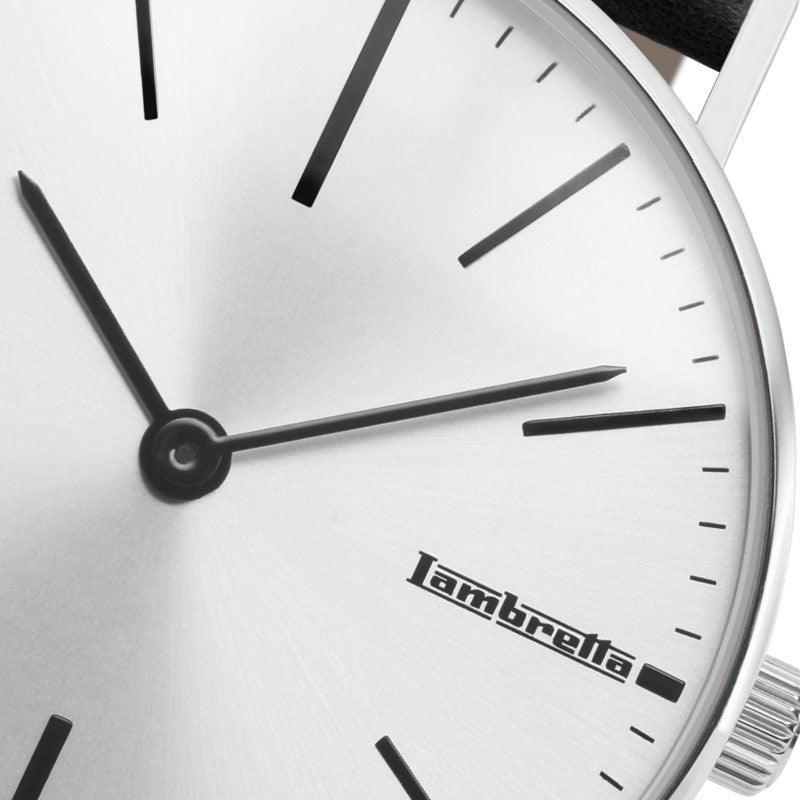 Cesare 42 Silver Black - Limited Edition - Lambretta Watches - Lambrettawatches