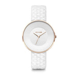 Cielo 34 Rosegold Quilted White - Lambretta Watches - Lambrettawatches