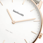 Classico 36 Leather Rosegold White Grey - Lambretta Watches - Lambrettawatches