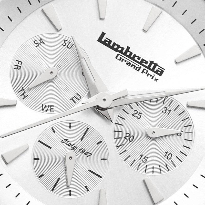 Imola 36 Leather Silver Natural - Lambretta Watches - Lambrettawatches