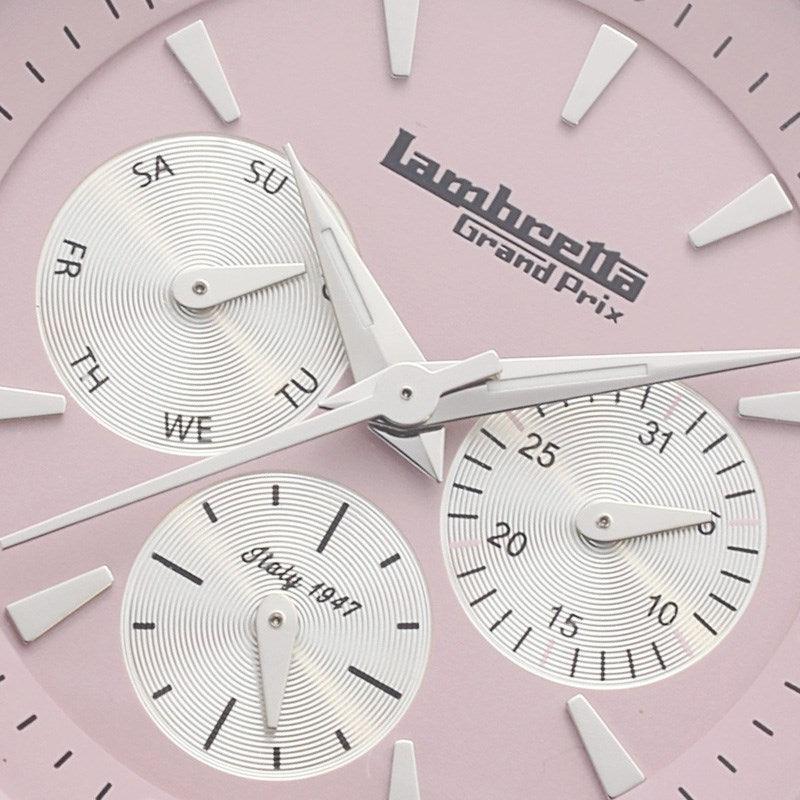 Imola 36 Leather Silver Pink Natural - Lambretta Watches - Lambrettawatches