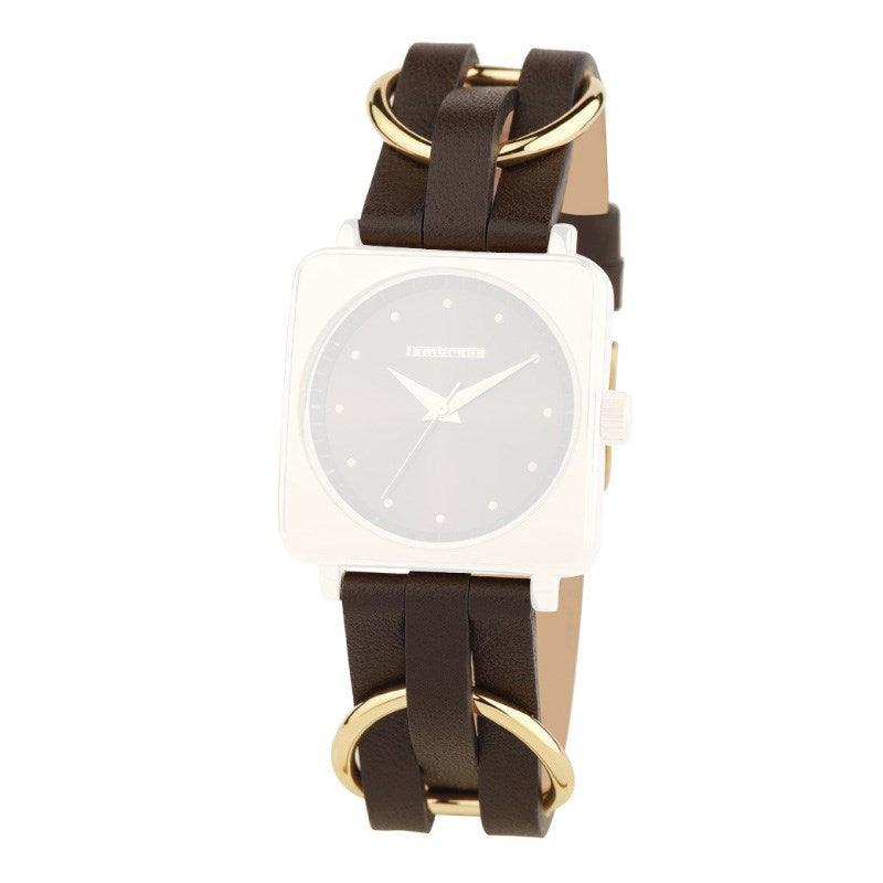 Strap Leather Cassola Lady Brown/Gold (18mm) - Lambretta Watches - Lambrettawatches
