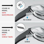 Strap Leather Cesare Cognac Gold (22mm) - QR - Lambretta Watches - Lambrettawatches