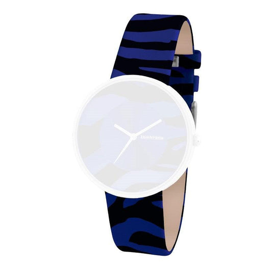 Strap Leather Cielo Zebra Blue (18mm) - Lambretta Watches - Lambrettawatches