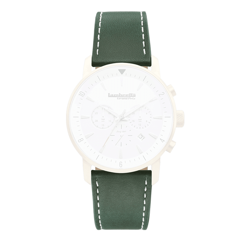 Strap Leather Imola Gold Green (24mm) - Lambretta Watches - Lambrettawatches