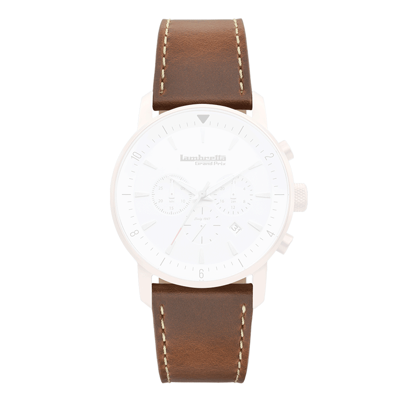 Strap Leather Imola Rose Gold Brown (24mm) - Lambretta Watches - Lambrettawatches